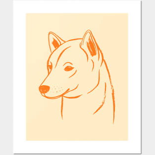 Shiba Inu (Beige and Orange) Posters and Art